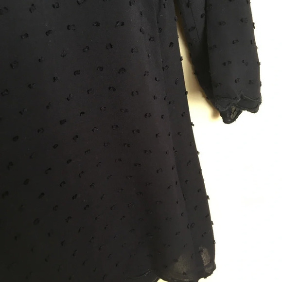 Maeve Anthropologie Blue Dot 3/4 Sleeve Top - Picture 3 of 6